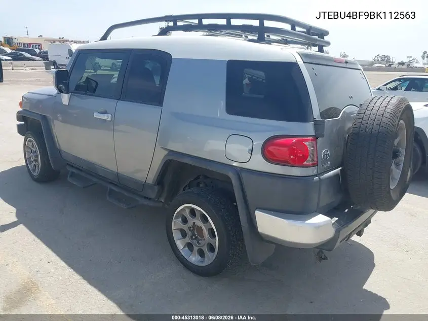 2011 Toyota Fj Cruiser VIN: JTEBU4BF9BK112563 Lot: 45313018
