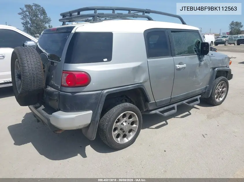 2011 Toyota Fj Cruiser VIN: JTEBU4BF9BK112563 Lot: 45313018