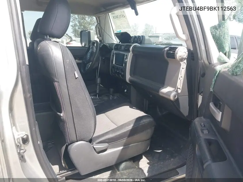 2011 Toyota Fj Cruiser VIN: JTEBU4BF9BK112563 Lot: 45313018