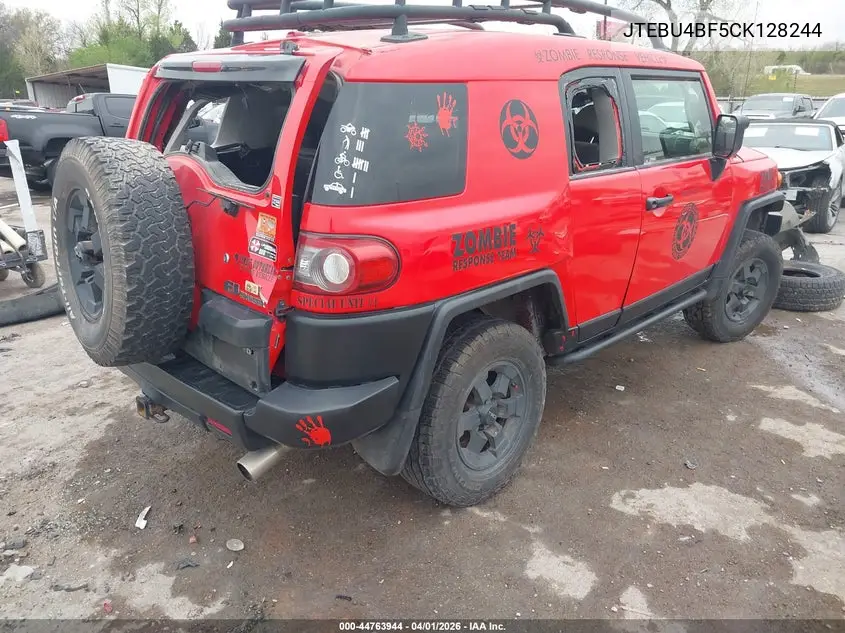 2012 Toyota Fj Cruiser VIN: JTEBU4BF5CK128244 Lot: 44763944