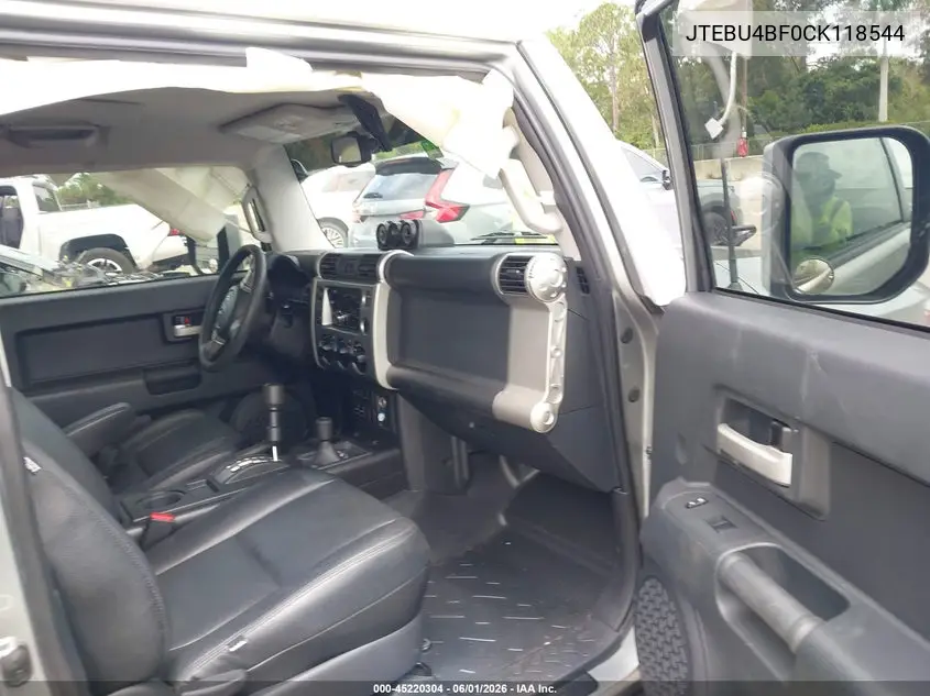 2012 Toyota Fj Cruiser VIN: JTEBU4BF0CK118544 Lot: 45220304