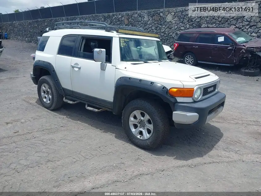 2012 Toyota Fj Cruiser VIN: JTEBU4BF4CK131491 Lot: 45537137