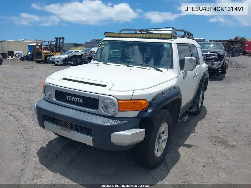 2012 Toyota Fj Cruiser VIN: JTEBU4BF4CK131491 Lot: 45537137