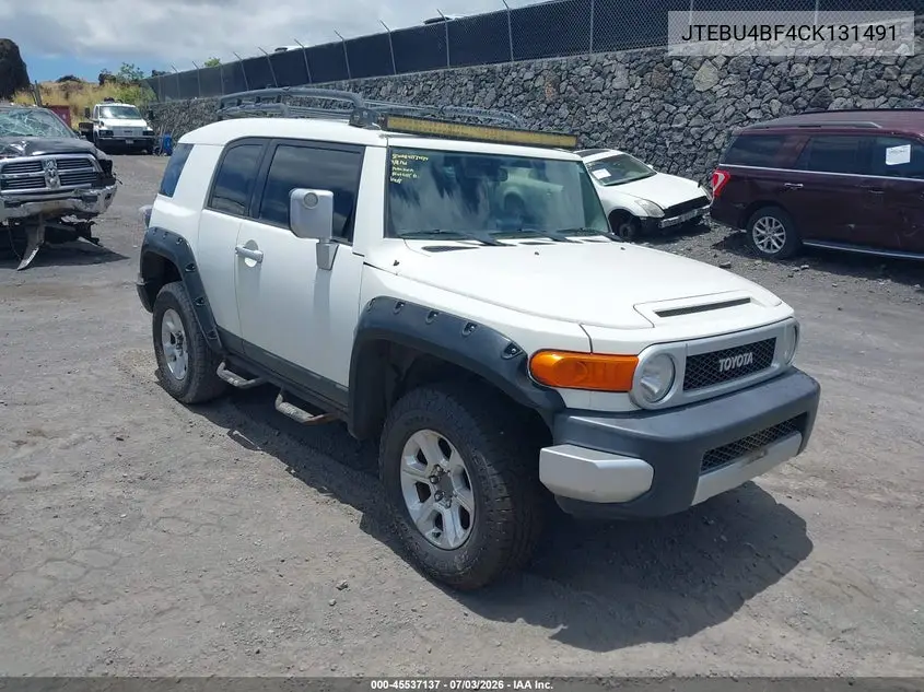 2012 Toyota Fj Cruiser VIN: JTEBU4BF4CK131491 Lot: 45537137