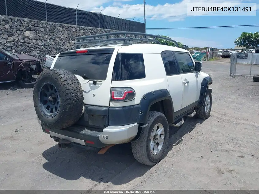 2012 Toyota Fj Cruiser VIN: JTEBU4BF4CK131491 Lot: 45537137