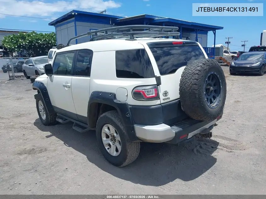 2012 Toyota Fj Cruiser VIN: JTEBU4BF4CK131491 Lot: 45537137