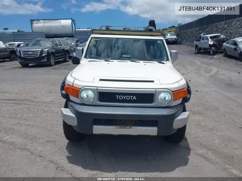 2012 Toyota Fj Cruiser VIN: JTEBU4BF4CK131491 Lot: 45537137
