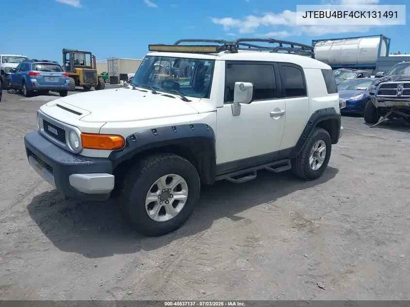 2012 Toyota Fj Cruiser VIN: JTEBU4BF4CK131491 Lot: 45537137