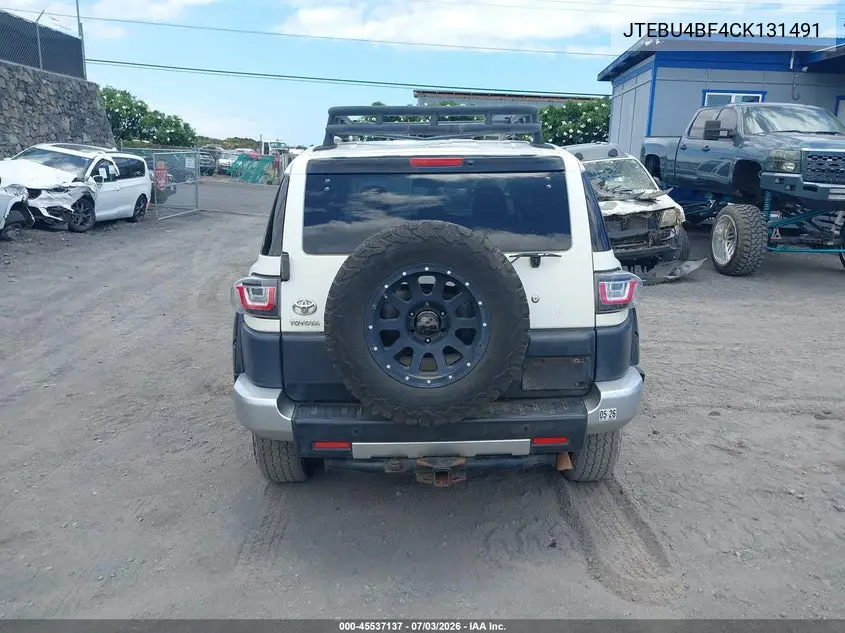 2012 Toyota Fj Cruiser VIN: JTEBU4BF4CK131491 Lot: 45537137