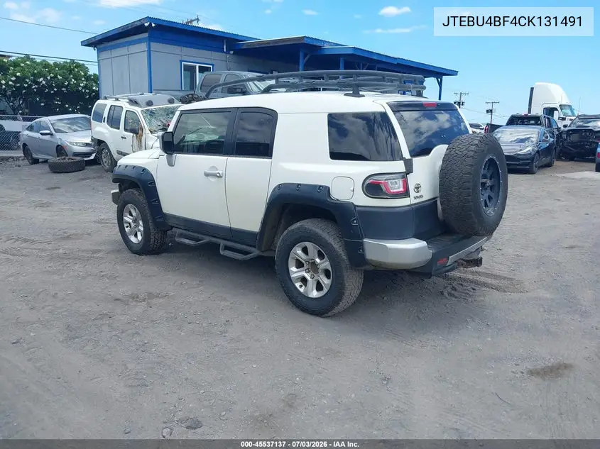 2012 Toyota Fj Cruiser VIN: JTEBU4BF4CK131491 Lot: 45537137