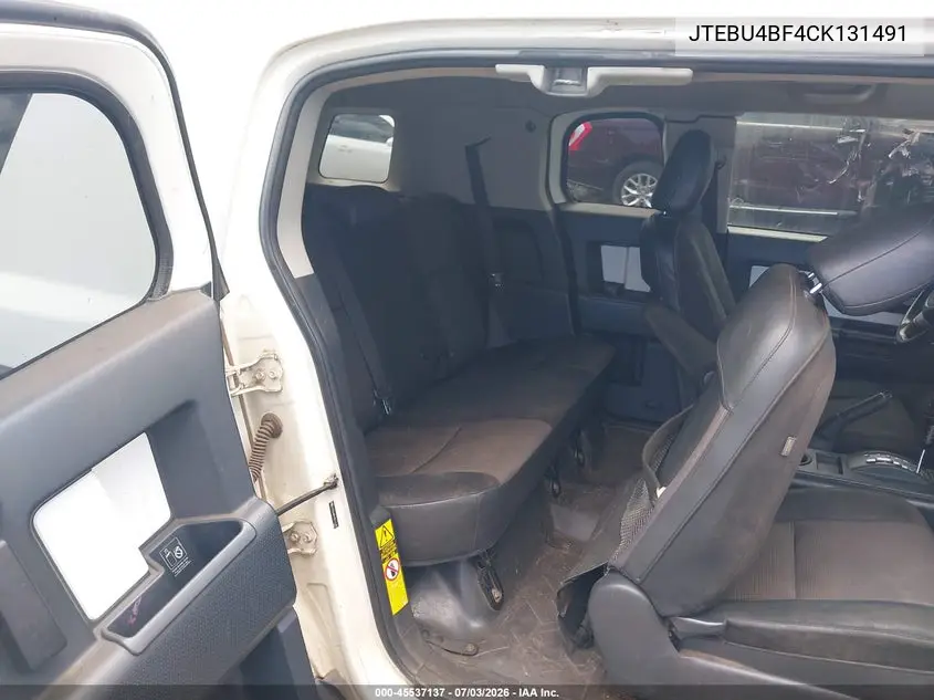 2012 Toyota Fj Cruiser VIN: JTEBU4BF4CK131491 Lot: 45537137