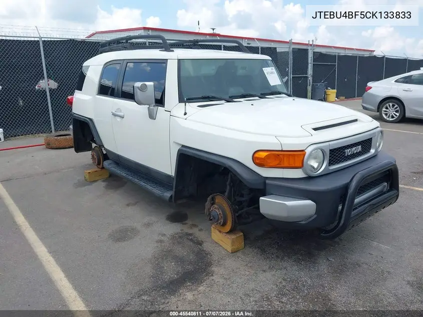 2012 Toyota Fj Cruiser VIN: JTEBU4BF5CK133833 Lot: 45540811