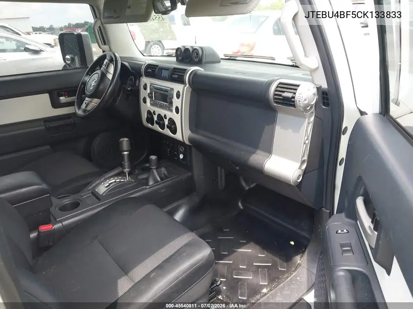 2012 Toyota Fj Cruiser VIN: JTEBU4BF5CK133833 Lot: 45540811