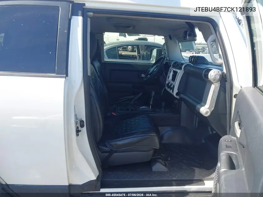 2012 Toyota Fj Cruiser VIN: JTEBU4BF7CK121893 Lot: 45545475