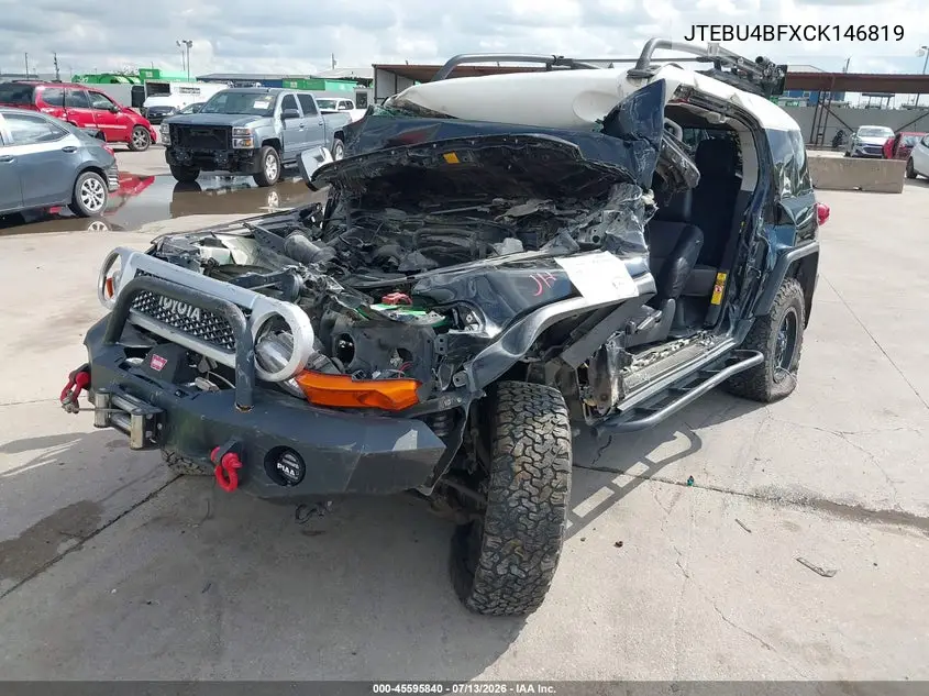 2012 Toyota Fj Cruiser VIN: JTEBU4BFXCK146819 Lot: 45595840