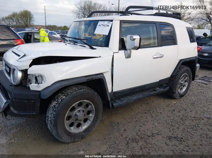 2013 Toyota Fj Cruiser VIN: JTEBU4BF5DK169913 Lot: 44794246