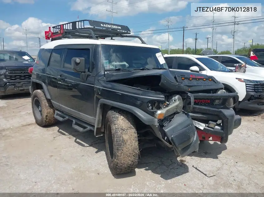 2013 Toyota Fj Cruiser VIN: JTEZU4BF7DK012818 Lot: 45189107