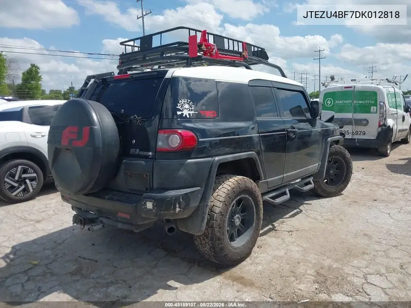 2013 Toyota Fj Cruiser VIN: JTEZU4BF7DK012818 Lot: 45189107