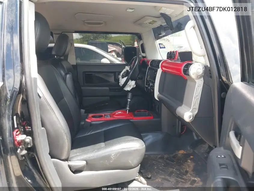 2013 Toyota Fj Cruiser VIN: JTEZU4BF7DK012818 Lot: 45189107
