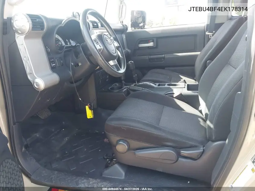 2014 Toyota Fj Cruiser VIN: JTEBU4BF4EK178314 Lot: 44944874