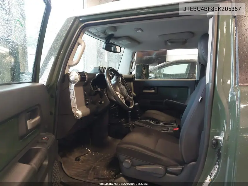 2014 Toyota Fj Cruiser VIN: JTEBU4BF8EK205367 Lot: 45167758