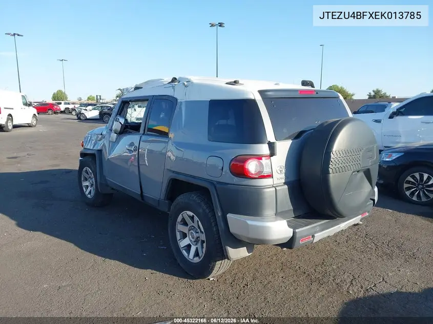 2014 Toyota Fj Cruiser VIN: JTEZU4BFXEK013785 Lot: 45322166