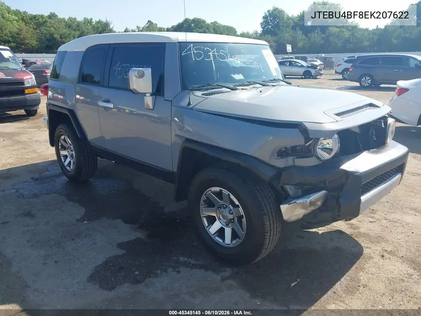 2014 Toyota Fj Cruiser VIN: JTEBU4BF8EK207622 Lot: 45345145
