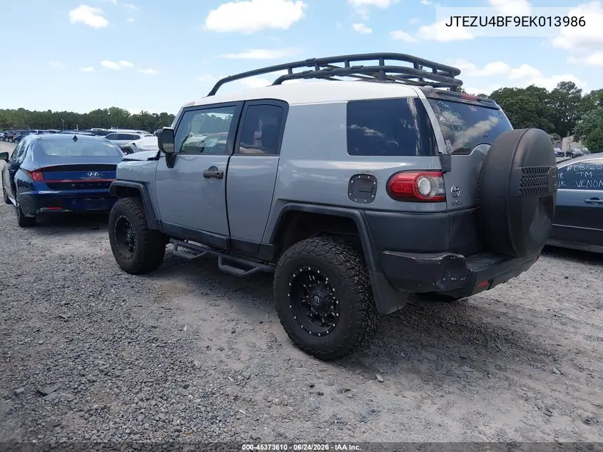 2014 Toyota Fj Cruiser VIN: JTEZU4BF9EK013986 Lot: 45373610