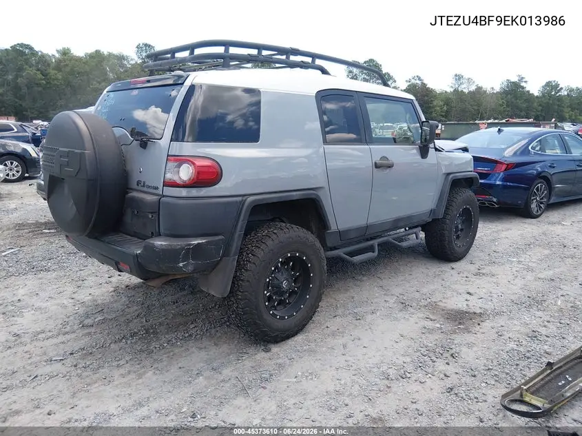 2014 Toyota Fj Cruiser VIN: JTEZU4BF9EK013986 Lot: 45373610