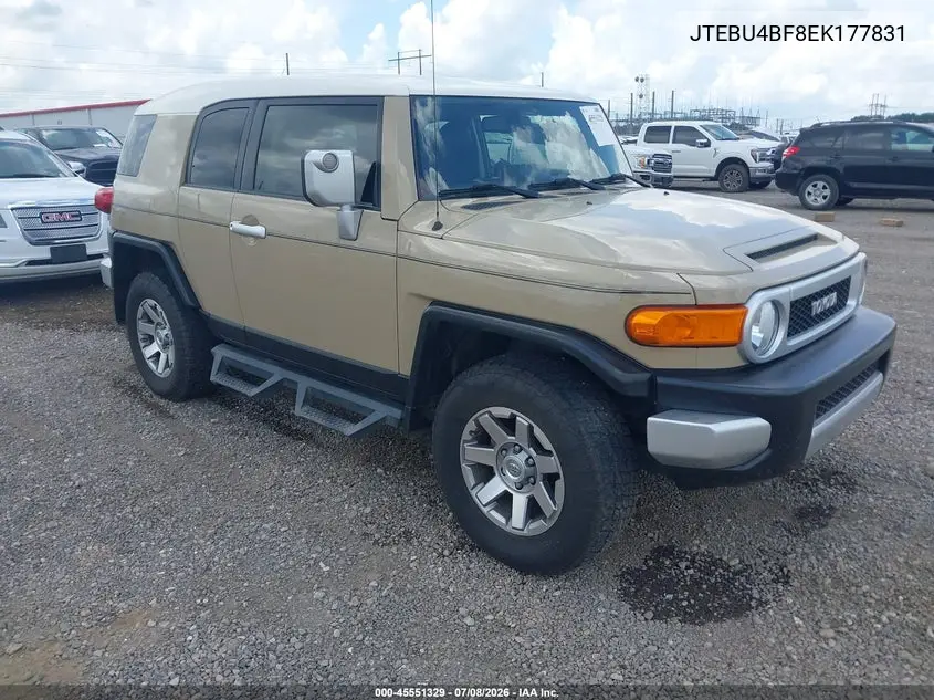 2014 Toyota Fj Cruiser VIN: JTEBU4BF8EK177831 Lot: 45551329