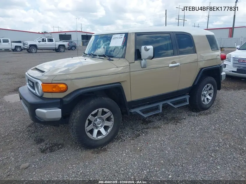 2014 Toyota Fj Cruiser VIN: JTEBU4BF8EK177831 Lot: 45551329