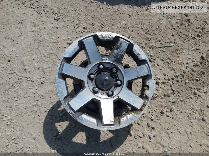 2014 Toyota Fj Cruiser VIN: JTEBU4BFXEK181752 Lot: 45572934