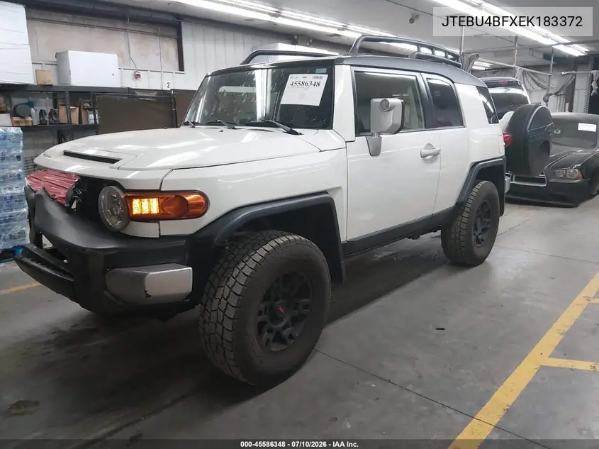 2014 Toyota Fj Cruiser VIN: JTEBU4BFXEK183372 Lot: 45586348