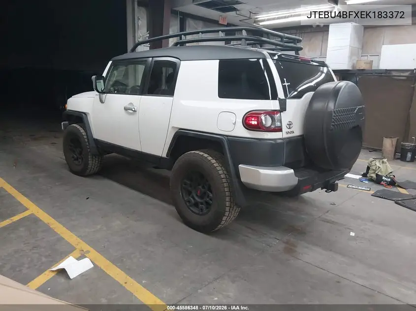 2014 Toyota Fj Cruiser VIN: JTEBU4BFXEK183372 Lot: 45586348