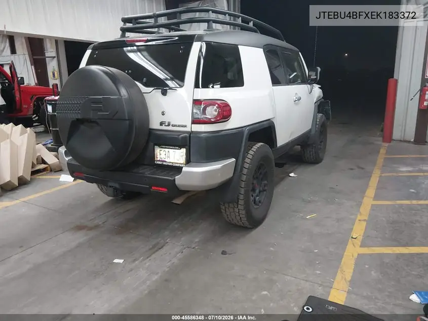 2014 Toyota Fj Cruiser VIN: JTEBU4BFXEK183372 Lot: 45586348