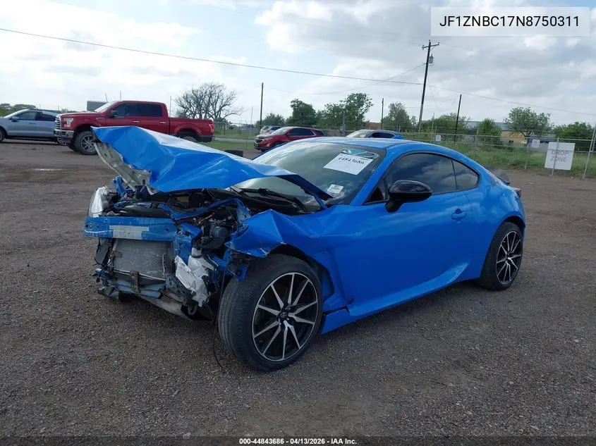 2022 Toyota Gr86 VIN: JF1ZNBC17N8750311 Lot: 44843686