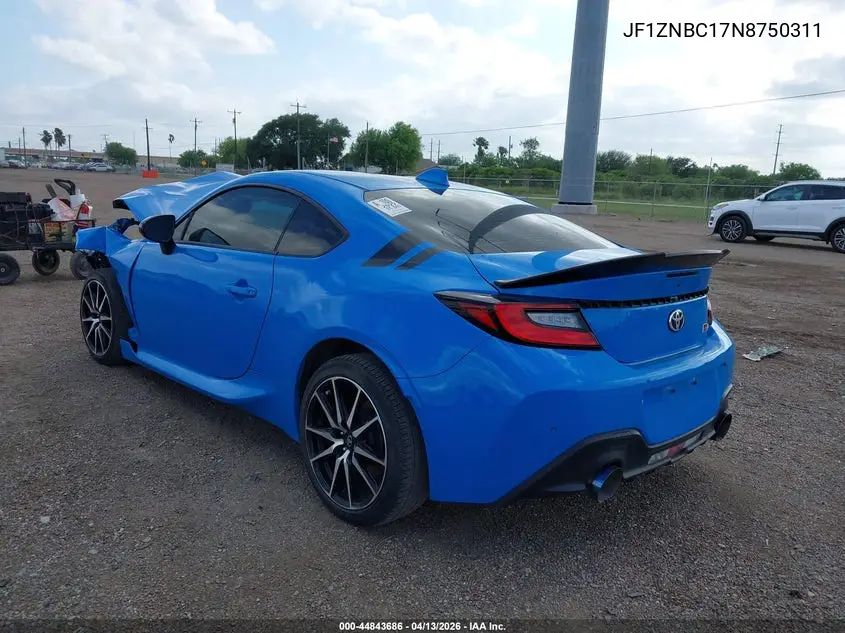 2022 Toyota Gr86 VIN: JF1ZNBC17N8750311 Lot: 44843686