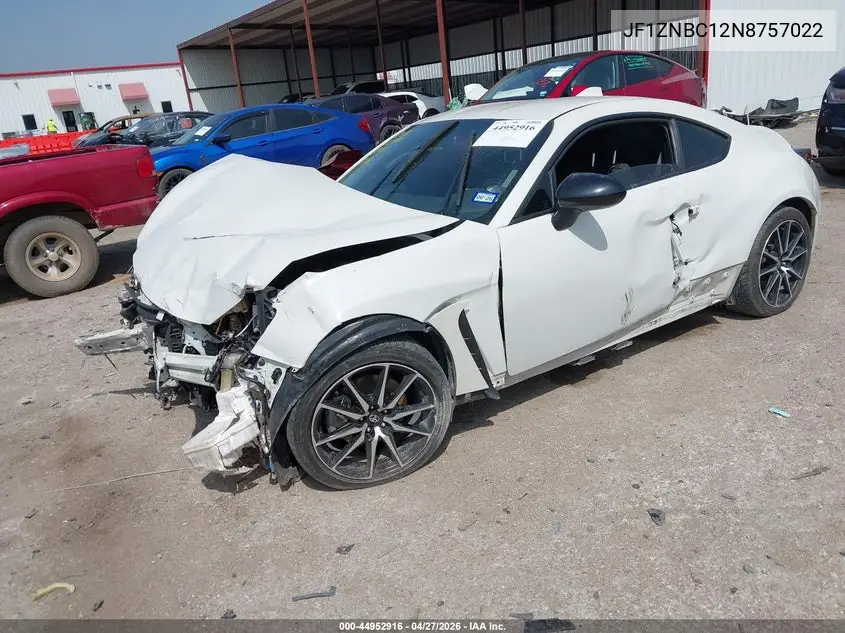 2022 Toyota Gr86 VIN: JF1ZNBC12N8757022 Lot: 44952916
