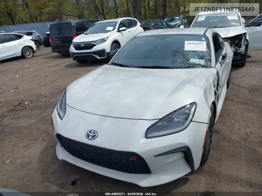 2022 Toyota Gr86 Premium VIN: JF1ZNBF11N8755449 Lot: 44953271