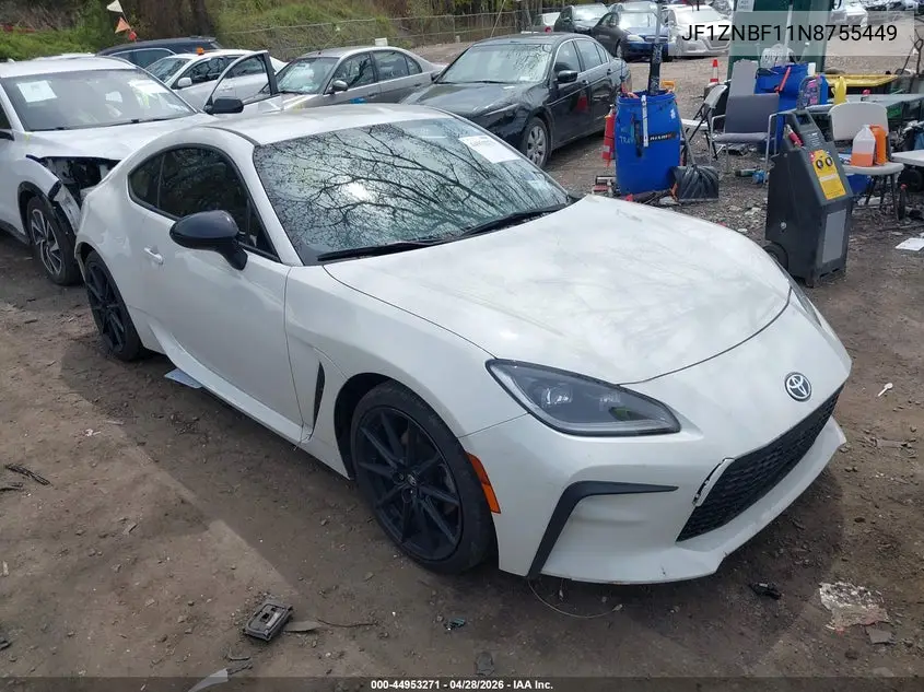 2022 Toyota Gr86 Premium VIN: JF1ZNBF11N8755449 Lot: 44953271