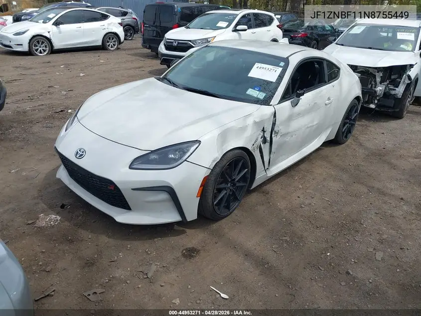 2022 Toyota Gr86 Premium VIN: JF1ZNBF11N8755449 Lot: 44953271