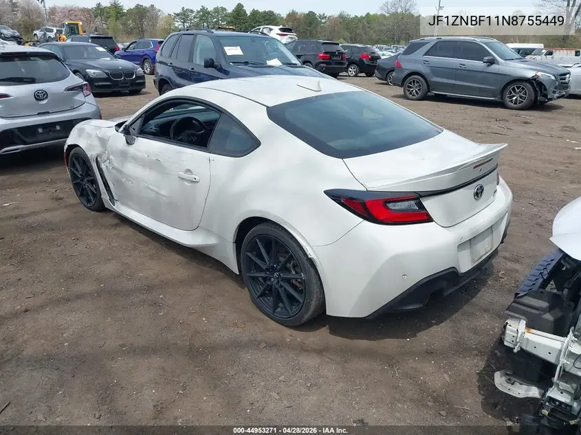 2022 Toyota Gr86 Premium VIN: JF1ZNBF11N8755449 Lot: 44953271