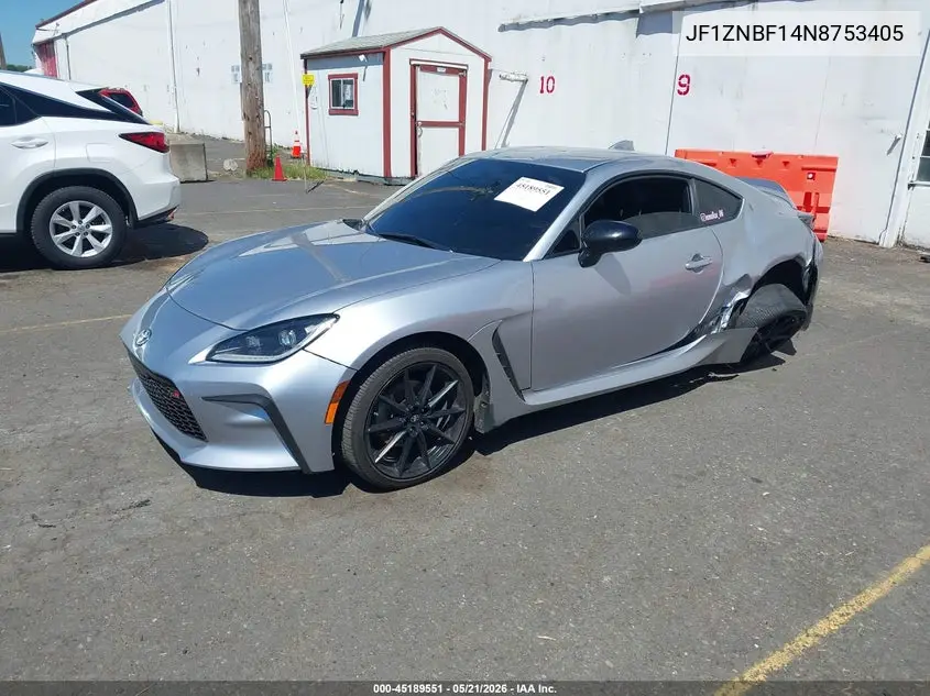 2022 Toyota Gr86 Premium VIN: JF1ZNBF14N8753405 Lot: 45189551