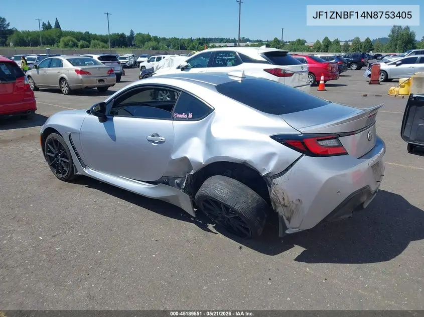 2022 Toyota Gr86 Premium VIN: JF1ZNBF14N8753405 Lot: 45189551