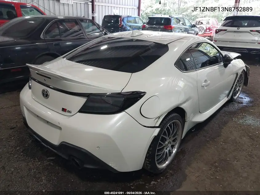 2022 Toyota Gr86 Premium VIN: JF1ZNBF13N8752889 Lot: 45241091