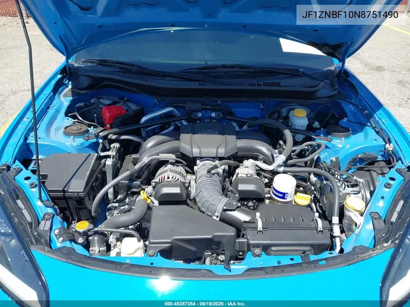 2022 Toyota Gr86 Premium VIN: JF1ZNBF10N8751490 Lot: 45387354