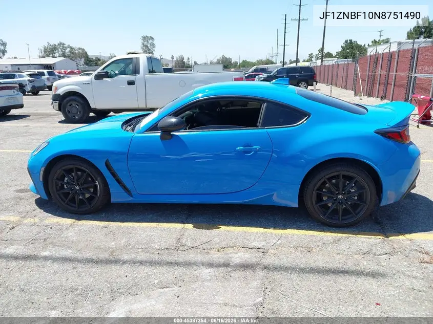 2022 Toyota Gr86 Premium VIN: JF1ZNBF10N8751490 Lot: 45387354