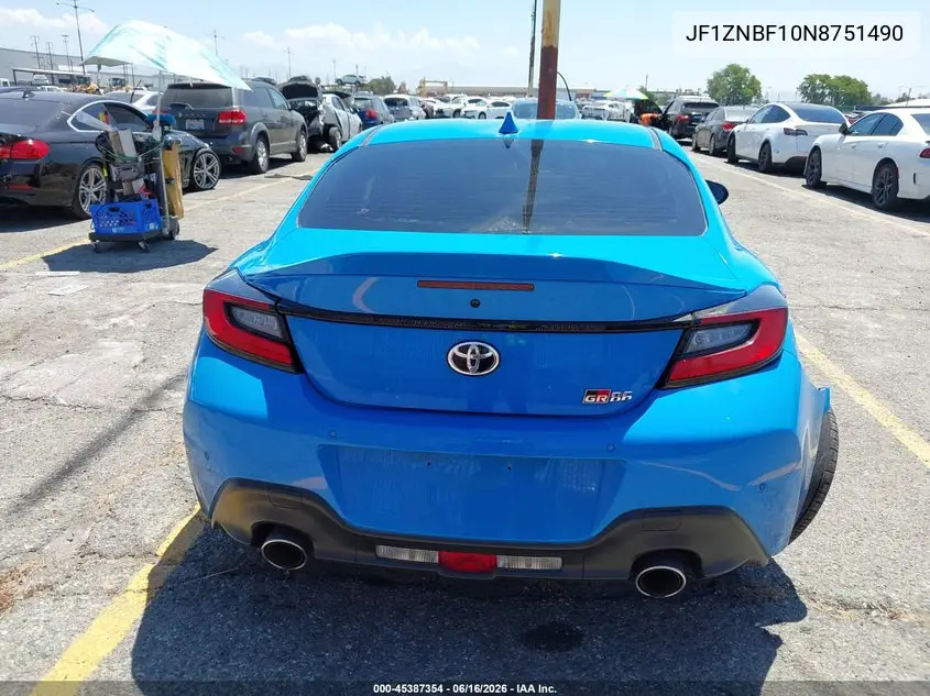 2022 Toyota Gr86 Premium VIN: JF1ZNBF10N8751490 Lot: 45387354