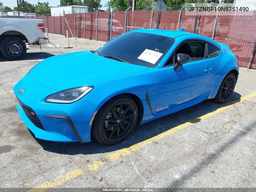 2022 Toyota Gr86 Premium VIN: JF1ZNBF10N8751490 Lot: 45387354