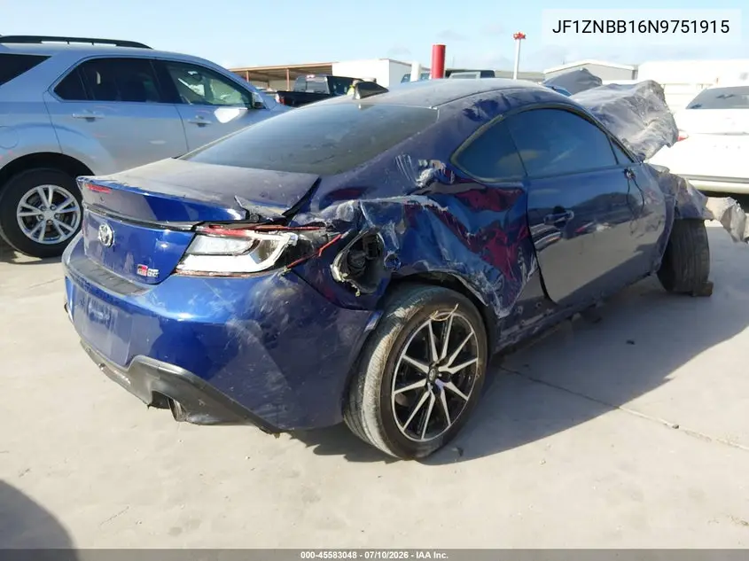 2022 Toyota Gr86 VIN: JF1ZNBB16N9751915 Lot: 45583048